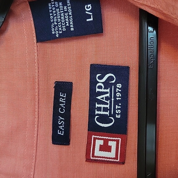 Chaps Coral Casual Button Down Shirt - Picture 9 of 9